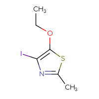 Chemical structure of 5-ethoxy-4-iodo-2-methyl-1,3-thiazole - CSSB06259063685