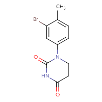 Chemical structure of 1-(3-bromo-4-methylphenyl)-1,3-diazinane-2,4-dione - CSSB00006170771