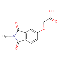 Chemical structure of 2-[(2-methyl-1,3-dioxo-2,3-dihydro-1H-isoindol-5-yl)oxy]acetic acid - CSSB21432460620
