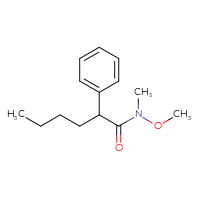 Chemical structure of N-methoxy-N-methyl-2-phenylhexanamide - CSSB21151591720