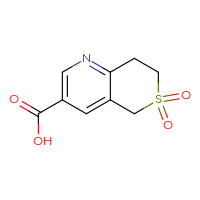 Chemical structure of 6,6-dioxo-5H,7H,8H-6λ⁶-thiopyrano[4,3-b]pyridine-3-carboxylic acid - CSSB00010333580