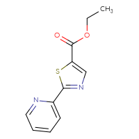 Chemical structure of ethyl 2-(pyridin-2-yl)-1,3-thiazole-5-carboxylate - CSSB00000060313
