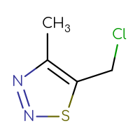 Chemical structure of 5-(chloromethyl)-4-methyl-1,2,3-thiadiazole - CSSB00000732739