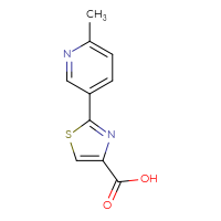 Chemical structure of 2-(6-methylpyridin-3-yl)-1,3-thiazole-4-carboxylic acid - CSSB00013415489
