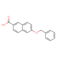 Chemical structure of 6-(benzyloxy)naphthalene-2-carboxylic acid - CSSB00045984629