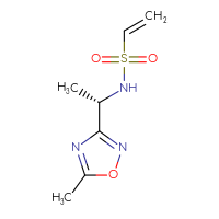 Chemical structure of N-[(1S)-1-(5-methyl-1,2,4-oxadiazol-3-yl)ethyl]ethene-1-sulfonamide - CSSB20481151831