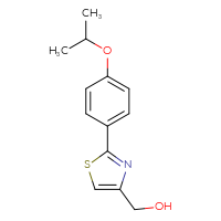 Chemical structure of {2-[4-(propan-2-yloxy)phenyl]-1,3-thiazol-4-yl}methanol - CSSB00099244733