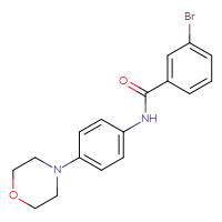 Chemical structure of 3-bromo-N-[4-(morpholin-4-yl)phenyl]benzamide - CSSB00026382661