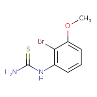 Chemical structure of (2-bromo-3-methoxyphenyl)thiourea - CSSB00102886268