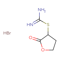 Chemical structure of [(2-oxooxolan-3-yl)sulfanyl]methanimidamide hydrobromide - CSSB00025736598