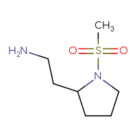 Chemical structure of 2-(1-methanesulfonylpyrrolidin-2-yl)ethan-1-amine - CSSB00014789618