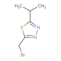 Chemical structure of 2-(bromomethyl)-5-(propan-2-yl)-1,3,4-thiadiazole - CSSB00013206209