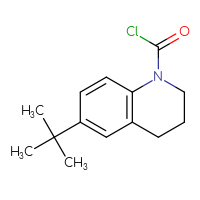 Chemical structure of 6-tert-butyl-1,2,3,4-tetrahydroquinoline-1-carbonyl chloride - CSSB21224770862