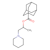 Chemical structure of 1-(piperidin-1-yl)propan-2-yl adamantane-1-carboxylate - CSSB00121600438