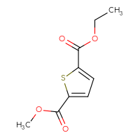 Chemical structure of 2-ethyl 5-methyl thiophene-2,5-dicarboxylate - CSSB01991394351