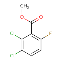 Chemical structure of methyl 2,3-dichloro-6-fluorobenzoate - CSSB00010189581
