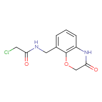 Chemical structure of 2-chloro-N-[(3-oxo-3,4-dihydro-2H-1,4-benzoxazin-8-yl)methyl]acetamide - CSSB06741658808