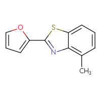 Chemical structure of 2-(furan-2-yl)-4-methyl-1,3-benzothiazole - CSSB00010113162