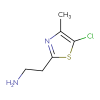 Chemical structure of 2-(5-chloro-4-methyl-1,3-thiazol-2-yl)ethan-1-amine - CSSB00000070428