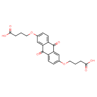 Chemical structure of 4-{[6-(3-carboxypropoxy)-9,10-dioxo-9,10-dihydroanthracen-2-yl]oxy}butanoic acid - CSSB02531767819