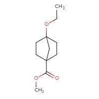 Chemical structure of methyl 4-ethoxybicyclo[2.2.1]heptane-1-carboxylate - CSSB06656532952