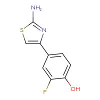 Chemical structure of 4-(2-amino-1,3-thiazol-4-yl)-2-fluorophenol - CSSB00103010707