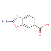 Chemical structure of 2-amino-1,3-benzoxazole-6-carboxylic acid - CSSB00000756362