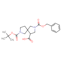 Chemical structure of 2-[(benzyloxy)carbonyl]-7-[(tert-butoxy)carbonyl]-2,7-diazaspiro[4.4]nonane-4-carboxylic acid - CSSB00010062882