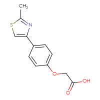 Chemical structure of 2-[4-(2-methyl-1,3-thiazol-4-yl)phenoxy]acetic acid - CSSB00025743787