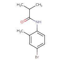 Chemical structure of N-(4-bromo-2-methylphenyl)-2-methylpropanamide - CSSB00000152122