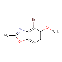 Chemical structure of 4-bromo-5-methoxy-2-methyl-1,3-benzoxazole - CSSB20101244319