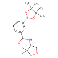 Chemical structure of N-{5-oxaspiro[2.4]heptan-7-yl}-3-(4,4,5,5-tetramethyl-1,3,2-dioxaborolan-2-yl)benzamide - CSSB20673495391