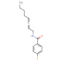 Chemical structure of 4-fluoro-N-(octa-2,3-dien-1-yl)benzamide - CSSB20584341487