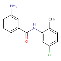 Chemical structure of 3-amino-N-(5-chloro-2-methylphenyl)benzamide - CSSB00000396578
