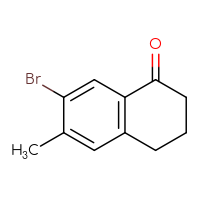 Chemical structure of 7-bromo-6-methyl-1,2,3,4-tetrahydronaphthalen-1-one - CSSB00010011086