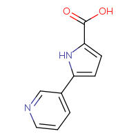 Chemical structure of 5-(pyridin-3-yl)-1H-pyrrole-2-carboxylic acid - CSSB00010977725