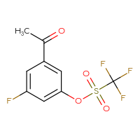 Chemical structure of 3-acetyl-5-fluorophenyl trifluoromethanesulfonate - CSSB20976921559