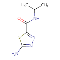 Chemical structure of 5-amino-N-(propan-2-yl)-1,3,4-thiadiazole-2-carboxamide - CSSB00012796153