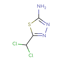 Chemical structure of 5-(dichloromethyl)-1,3,4-thiadiazol-2-amine - CSSB00009989832