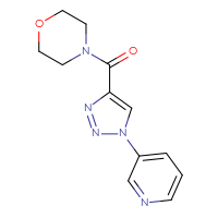 Chemical structure of 4-[1-(pyridin-3-yl)-1H-1,2,3-triazole-4-carbonyl]morpholine - CSSS00100856690