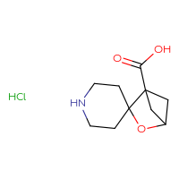 Chemical structure of 3-oxaspiro[bicyclo[2.1.1]hexane-2,4'-piperidine]-1-carboxylic acid hydrochloride - CSSB21043405710