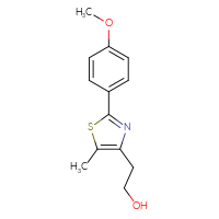 Chemical structure of 2-[2-(4-methoxyphenyl)-5-methyl-1,3-thiazol-4-yl]ethan-1-ol - CSSB00073343540