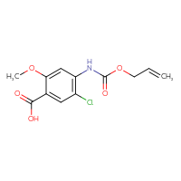 Chemical structure of 5-chloro-2-methoxy-4-{[(prop-2-en-1-yloxy)carbonyl]amino}benzoic acid - CSSB00000507950