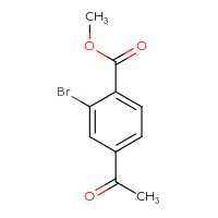 Chemical structure of methyl 4-acetyl-2-bromobenzoate - CSSB00134614716