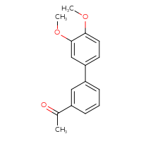 Chemical structure of 1-{3',4'-dimethoxy-[1,1'-biphenyl]-3-yl}ethan-1-one - CSSB00003142756