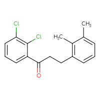 Chemical structure of 1-(2,3-dichlorophenyl)-3-(2,3-dimethylphenyl)propan-1-one - CSSB00020571374
