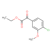 Chemical structure of ethyl 2-(4-chloro-3-methoxyphenyl)-2-oxoacetate - CSSB00010240701