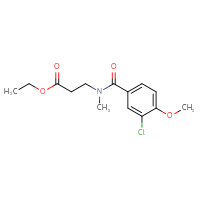 Chemical structure of ethyl 3-[1-(3-chloro-4-methoxyphenyl)-N-methylformamido]propanoate - CSSB02038640083