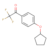 Chemical structure of 1-[4-(cyclopentyloxy)phenyl]-2,2,2-trifluoroethan-1-one - CSSB00133253577