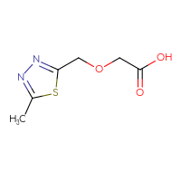Chemical structure of 2-[(5-methyl-1,3,4-thiadiazol-2-yl)methoxy]acetic acid - CSSB00000729477